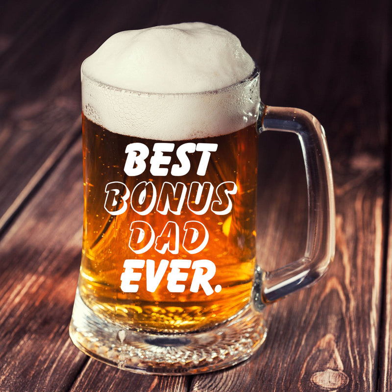 Best Bonus Dad Ever Fathers Day Gift Beer Mug Father&