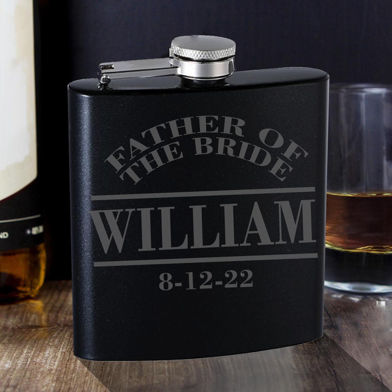 Personalized Father of Bride Flask Perfect gift from Bride Wedding Gift Engraved Flask Gift From Daughter Gift for Bachelor Party