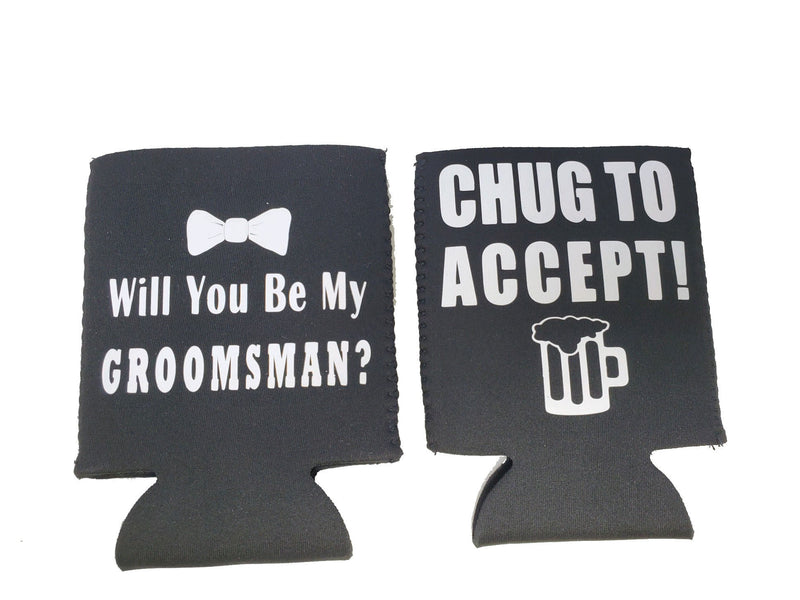2 Sided Groomsman Can Cooler Will you be my groomsman?