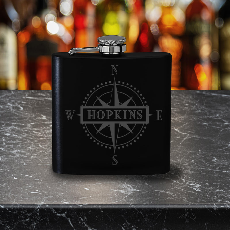 Set of 5 Personalized Compass Flasks Groomsmen Proposal Gifts Best Man Perfect gift from Groom Wedding Engraved Flask Bachelor Party Gifts