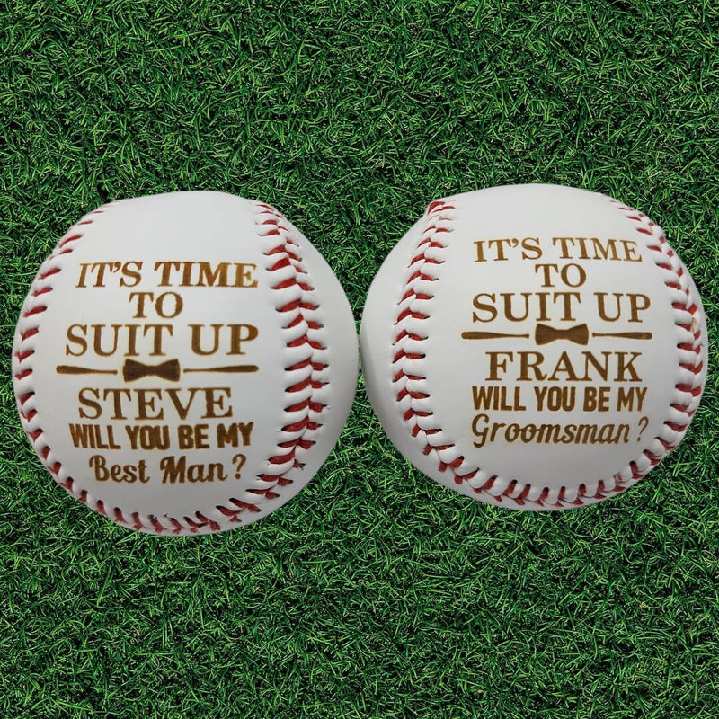 Personalized Mini Baseball Groomsmen Proposal Gift
