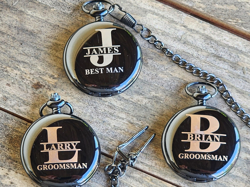 Personalized Pocket Watch Perfect Groomsmen Proposal Gift Engraved Best Man Pocket Watches Gifts for Him