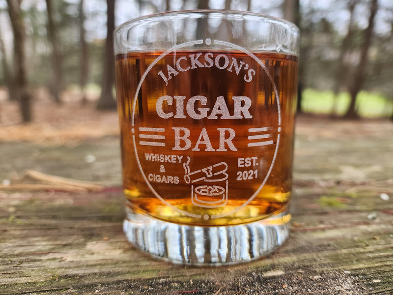 Custom Bar Sign Whiskey Glasses Personalized Whiskey Bar Sign Decor for Home Bar Gift Set Anniversary Birthday Gift for Him Dad