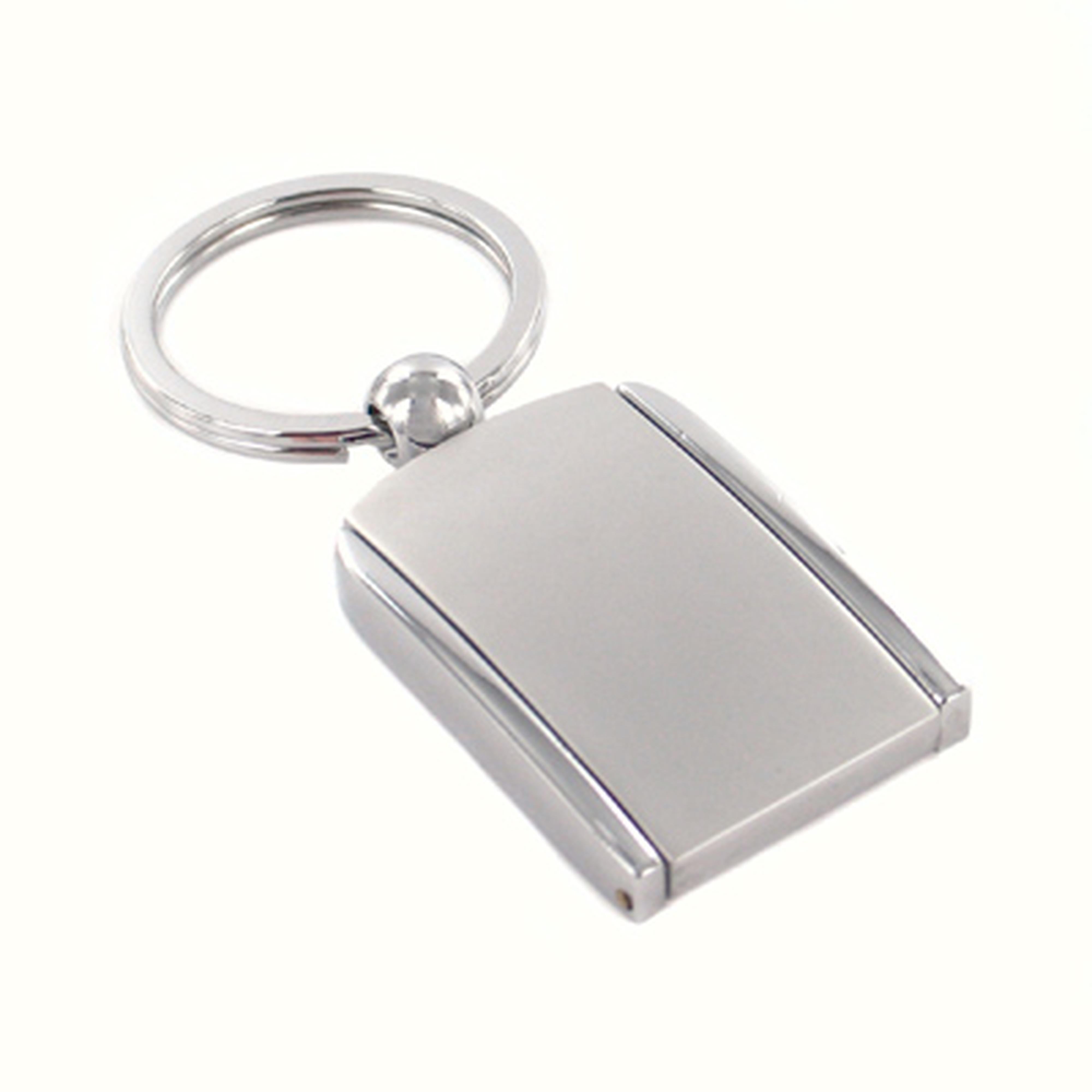 Personalized Silver Detachable Valet Keychain Engraved Keychain