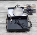 Personalized Gun Metal Pocket Watch - cheapgroomsmengifts