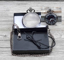 Personalized Gun Metal Pocket Watch Groomsmen Gifts Father of Groom Bride Gift Best Man Gift Groom Wedding Party Gifts Groomsman Proposal