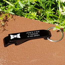 Personalized Usher Bowtie Bottle Opener Key Chain Engraved Beer Key Chain Gift Usher Wedding Party Groomsmen Gifts