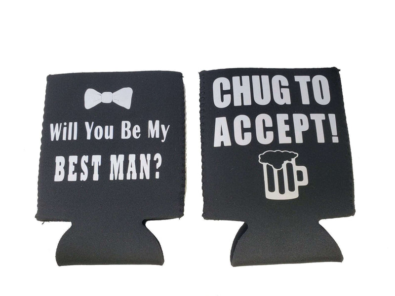 2 Sided Groomsman Can Cooler Will you be my groomsman?