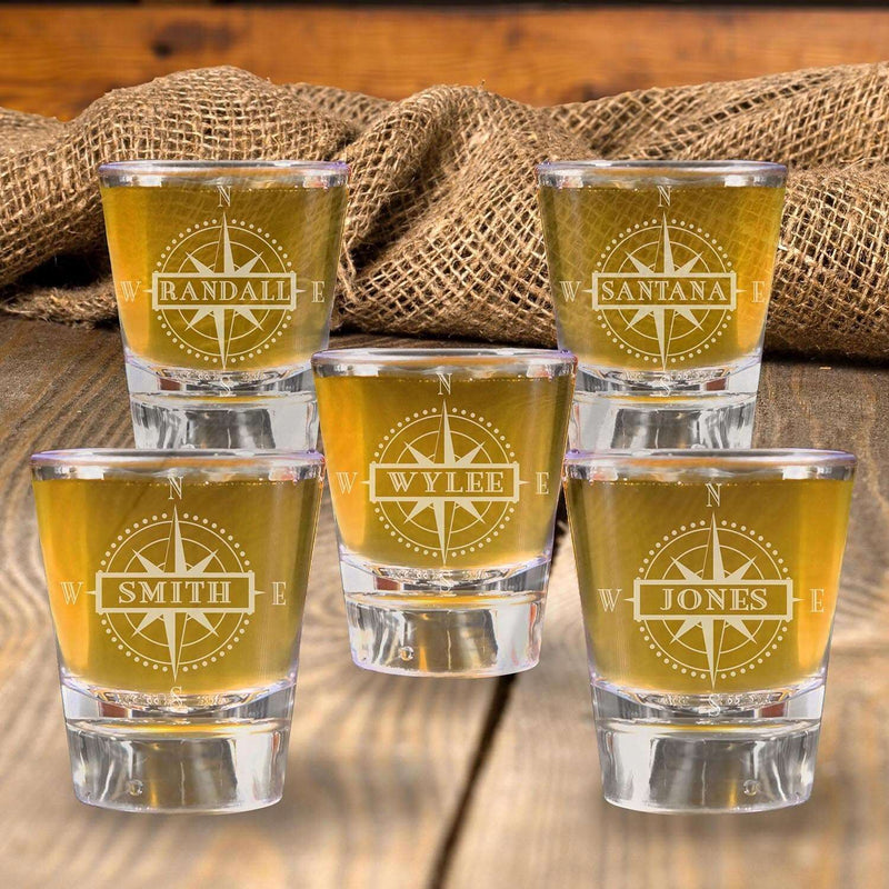 Set of 5 Personalized Monogram Shot Glasses Groomsmen Proposal Gifts from Groom Custom Wedding Engraved Shot Glasses Bachelor Party Gifts