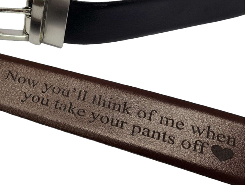 Personalized Leather Belt Valentines Day Gift for Him Custom Gift Real Leather Belt Husband 3rd Anniversary Boyfriend Unique Birthday Gift