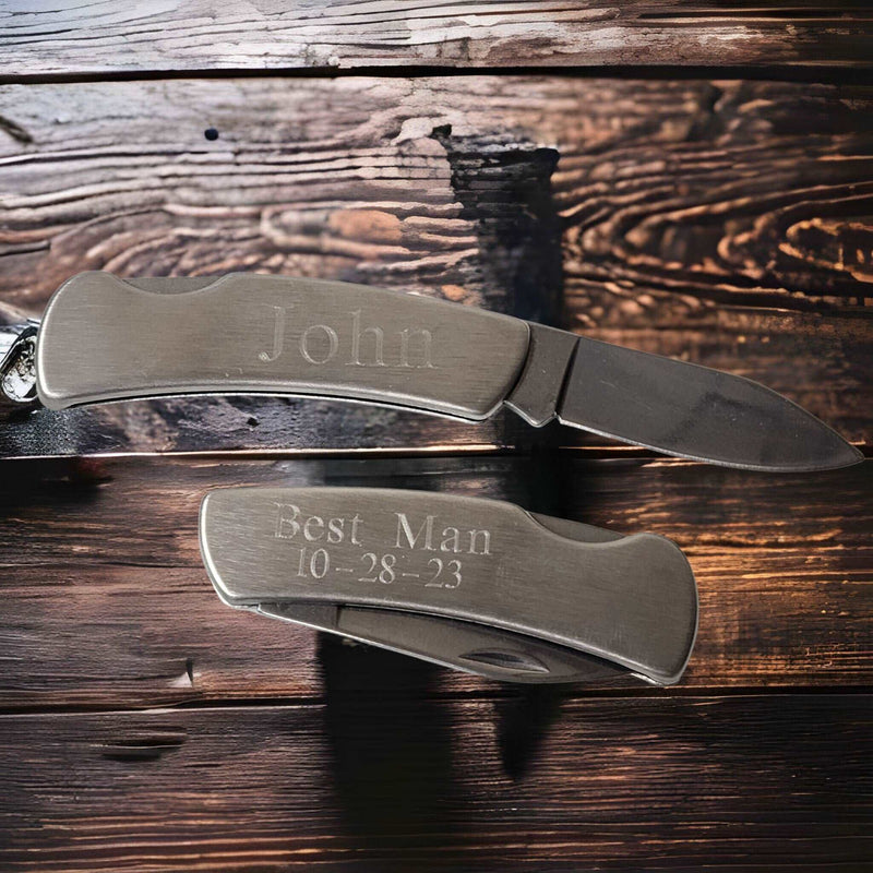 Engraved Pocket Knife for Groomsmen Best Man Father of the Bride Wedding Proposal Gift Box Personalized Custom Knives Set of Groomsmen Gift