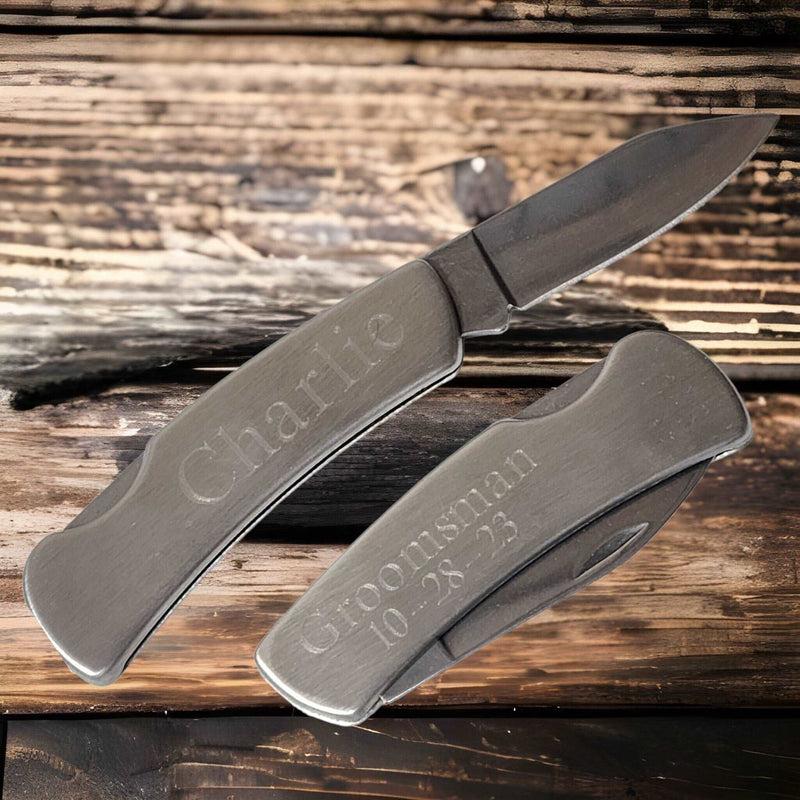 Engraved Pocket Knife for Groomsmen Best Man Father of the Bride Wedding Proposal Gift Box Personalized Custom Knives Set of Groomsmen Gift