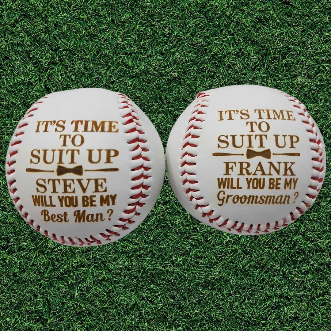 Custom Engraved Mini Baseball Bat Groomsmen Proposal Gift