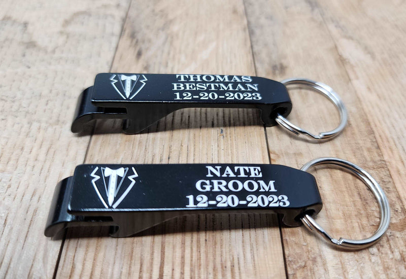 Custom Bottle Opener Keychain Perfect Groomsmen Proposal Wedding Gift Engraved Best Man Personalized Bottle Opener Favors Gifts for Him