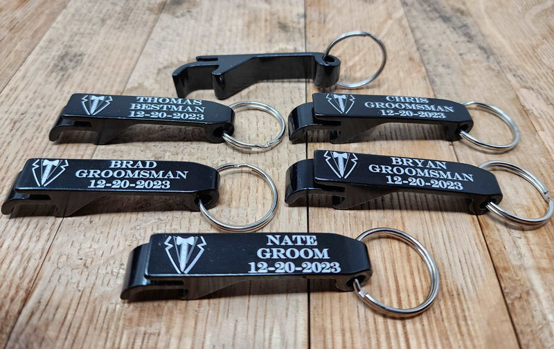 Custom Bottle Opener Keychain Perfect Groomsmen Proposal Wedding Gift Engraved Best Man Personalized Bottle Opener Favors Gifts for Him