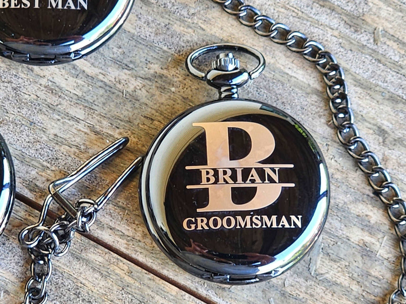 Personalized Pocket Watch Perfect Groomsmen Proposal Gift Engraved Bes