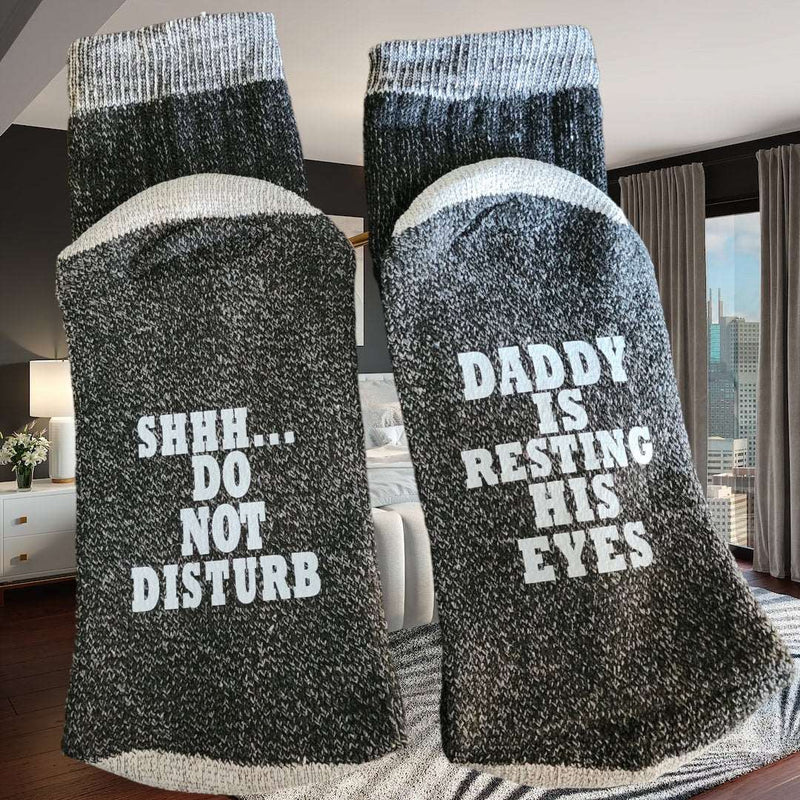 Funny Gift Pops Is Resting His Eyes Do Not Disturb Socks Gift for Grandpa Christmas Stocking Stuffer Gift For Him Birthday Gag Pops Gift