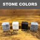 Personalized Square Whiskey Stones Wood Box Gift Set Whiskey Gift Bourbon Stones Father's Day Gift for Dad Groomsmen Perfect Gift for Him