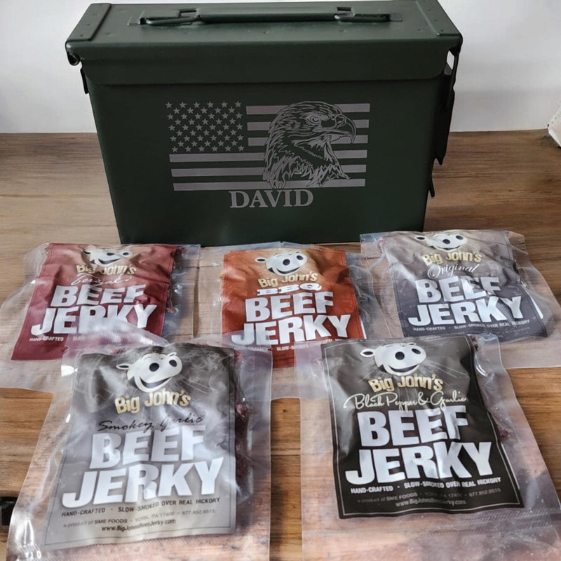 Personalized Ammo Can Beef Jerky Valentines Day Gift for Husband Anniversary Boyfriend Unique Birthday Hunting beef jerky Gift Box Him Man