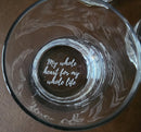 Personalized Whiskey Glass, Engraved Valentines Day Gift for Him