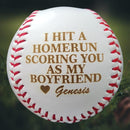Personalized Baseball Gift for Boyfriend | Engraved Valentine's Day Keepsake