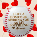 Personalized Baseball Gift for Boyfriend | Engraved Valentine's Day Keepsake