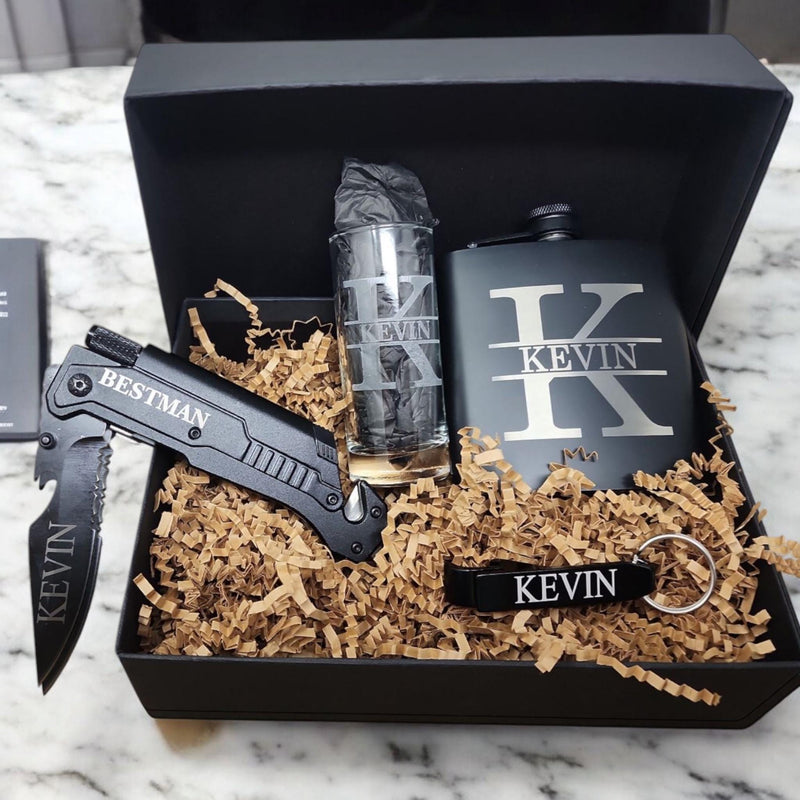 Personalized Groomsmen Gift Box Set Roman design Groomsmen Proposal Gifts Bachelor Party Gifts