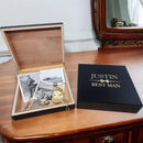 Custom Monogram Cigar Humidor Keepsake Wood Box Personalized Box Groomsmen Proposal Gifts Graduation Gift for Him