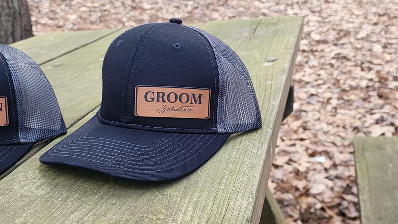 Custom Leather Patch Richardson 112 Hat – Personalized Groomsman Gift