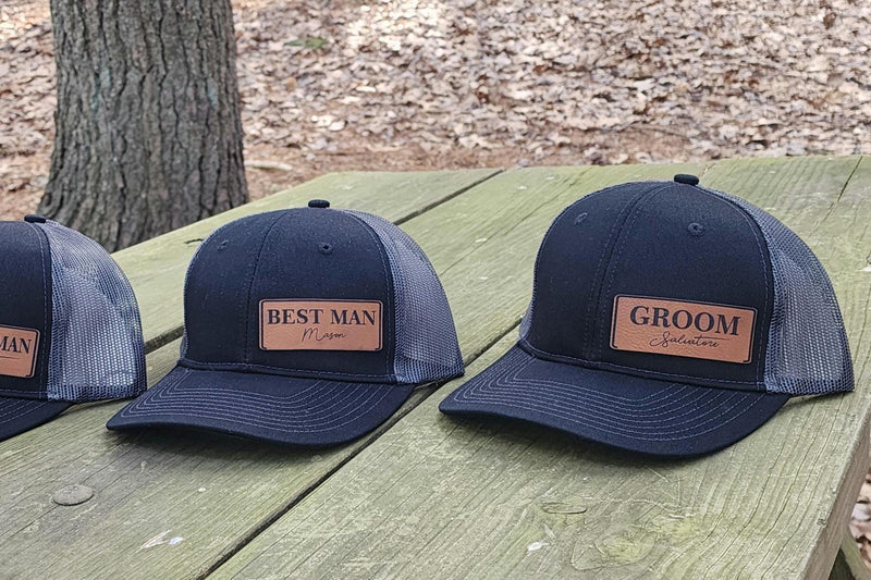Custom Leather Patch Richardson 112 Hat – Personalized Groomsman Gift