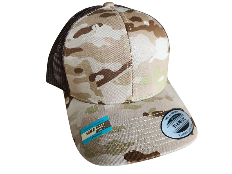 Personalized Leather Patch Snapback Hat, Camo Trucker Cap for Brother
