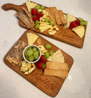 Engraved Cherry Wood Charcuterie Board – Personalized Cutting Board & Knife Set