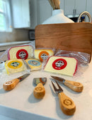 Engraved Cherry Wood Charcuterie Board – Personalized Cutting Board & Knife Set