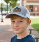 Personalized Quad 4 Wheeler Hat | Custom Leather Name Patch Youth or Adult Trucker Cap | Kids Birthday Gift for Him, Motocross,