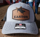 Personalized Bull Riding Hat | Custom Leather Name Patch Youth or Adult Trucker Cap | Kids Gift for Him or Her, Cowgirl, Rodeo, Birthday