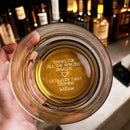 Funny Personalized Whiskey Glass, Valentines Day Gift for Him Thanks for all The Orgasms