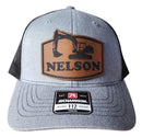 Personalized Excavator Construction Hat | Richardson 112 Youth or Adult Trucker Cap with Custom Leather Name Patch, Kids Gift for Him