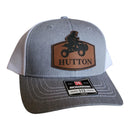 Personalized Quad 4 Wheeler Hat | Custom Leather Name Patch Youth or Adult Trucker Cap | Kids Birthday Gift for Him, Motocross,