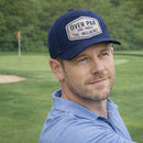 Funny Golf Snapback Hat | 'Over Par' Leatherette Patch