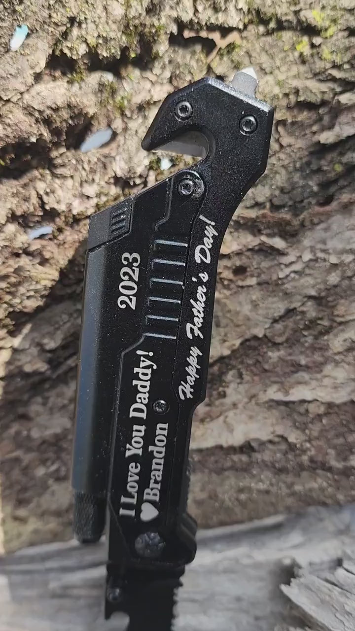 Personalized First Fathers Day Pocket Knife Gift Perfect Grandpa's 1st Father's Day engraved Gift.
