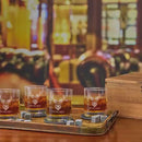 Hunter Whiskey Glass Gift Set, Engraved Wood Box, Bourbon Glasses