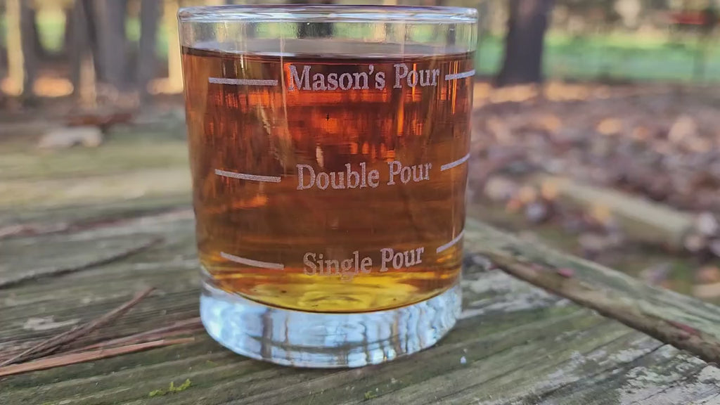Personalized Funny Whiskey Glass, Custom Pour Levels