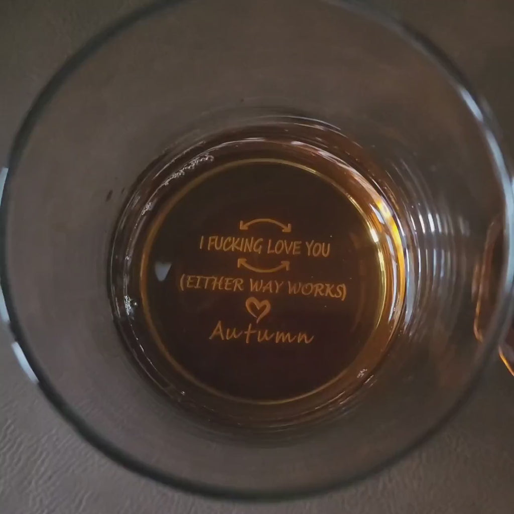 Personalized Whiskey Glass, Funny Engraved Gift for Him