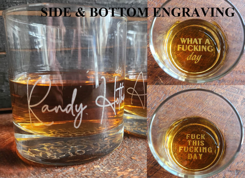 Funny Whiskey Glass What a F*cking Day Comes with free Gift Box.