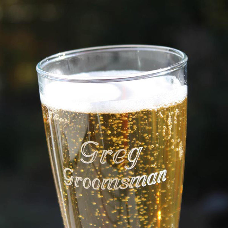 12 oz. Personalized Pilsner Glass Beer Mug - cheapgroomsmengifts