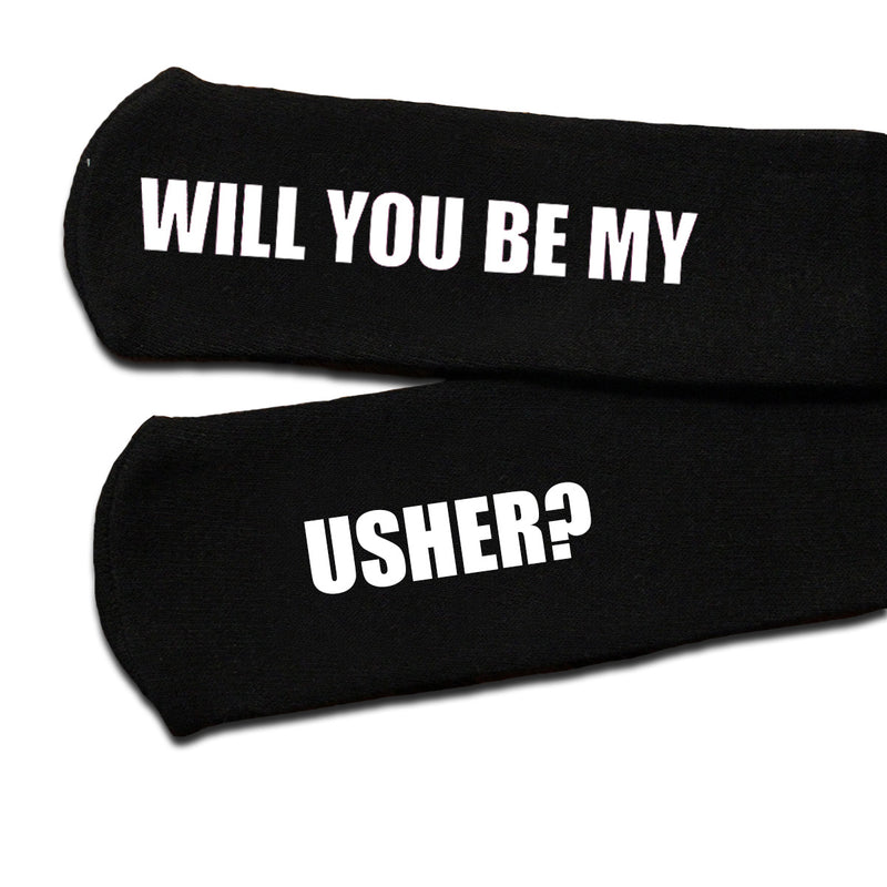 "Will You Be My Usher?" Usher Proposal Socks