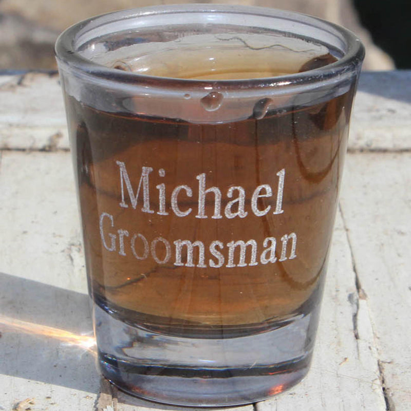 Engraved Tapered Shot Glass - cheapgroomsmengifts