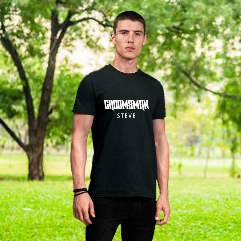 Personalized Groomsmen Grundge T-Shirt