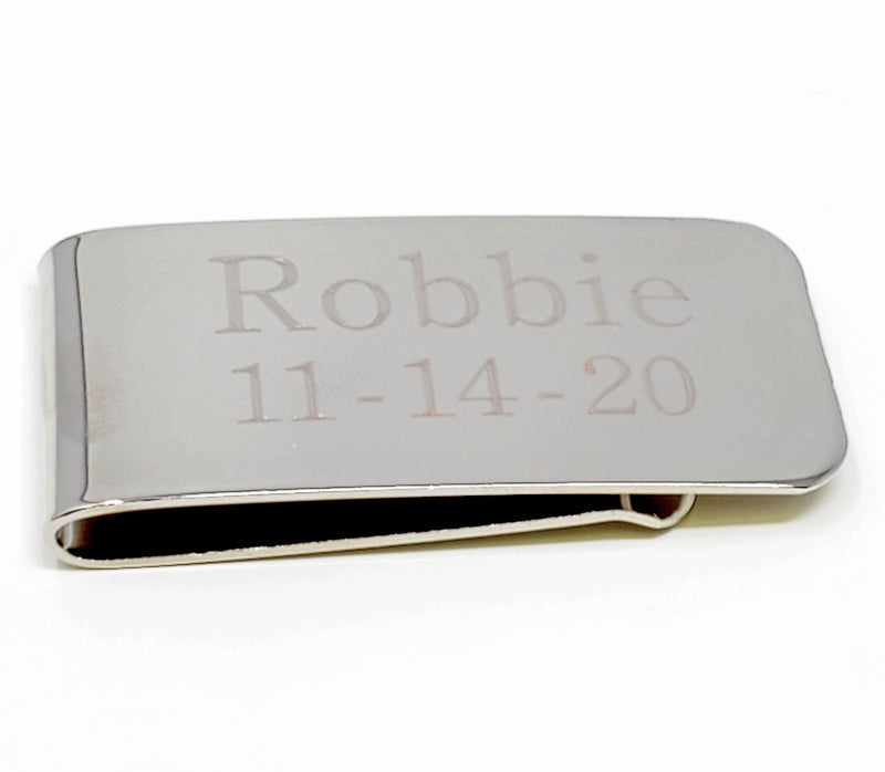 Personalized Gun Metal or Silver Money Clip Perfect Father's Day Gift for Husband, Boyfriend Grandpa Gift gift for him Husband, Boyfriend