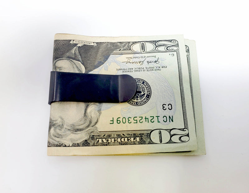 Engraved Black Money Clip  Gift for Him - cheapgroomsmengifts